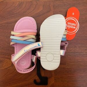Wonder Nation Kids' Strappy Sandals - Pink, Yellow, Blue, Cream